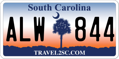 SC license plate ALW844