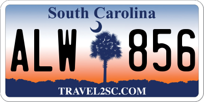 SC license plate ALW856