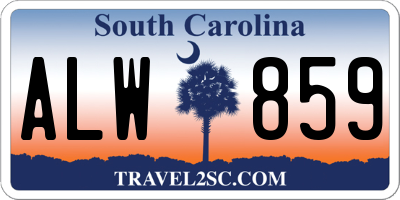 SC license plate ALW859