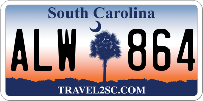 SC license plate ALW864