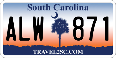 SC license plate ALW871