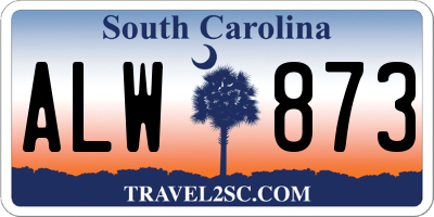 SC license plate ALW873