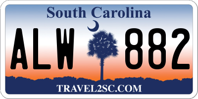 SC license plate ALW882
