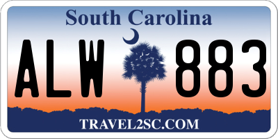 SC license plate ALW883