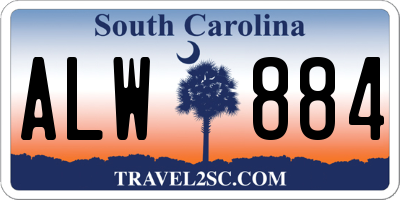 SC license plate ALW884