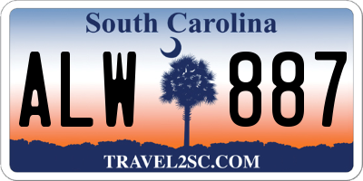 SC license plate ALW887