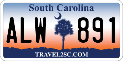 SC license plate ALW891