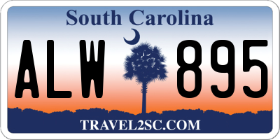 SC license plate ALW895