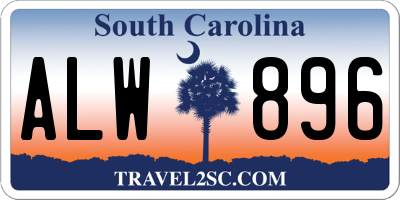 SC license plate ALW896