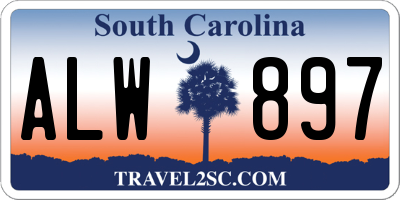 SC license plate ALW897
