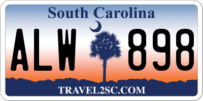 SC license plate ALW898