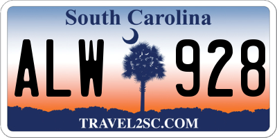 SC license plate ALW928