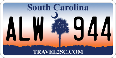 SC license plate ALW944