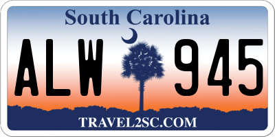 SC license plate ALW945