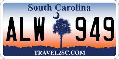 SC license plate ALW949