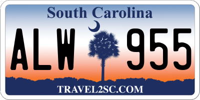 SC license plate ALW955