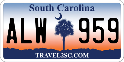SC license plate ALW959