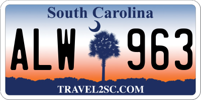 SC license plate ALW963