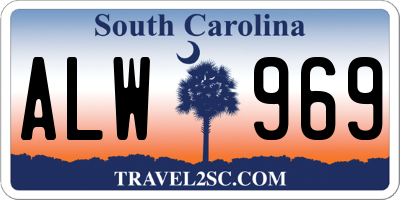 SC license plate ALW969