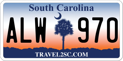 SC license plate ALW970