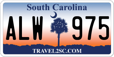 SC license plate ALW975
