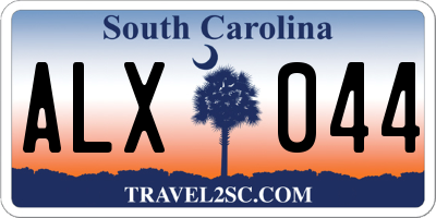 SC license plate ALX044