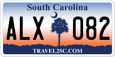 SC license plate ALX082