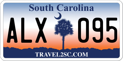 SC license plate ALX095