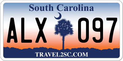 SC license plate ALX097