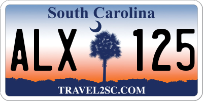 SC license plate ALX125
