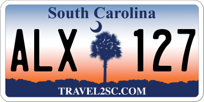 SC license plate ALX127