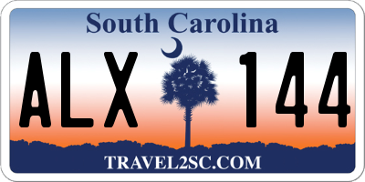 SC license plate ALX144