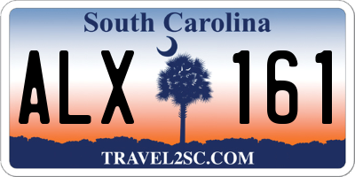 SC license plate ALX161