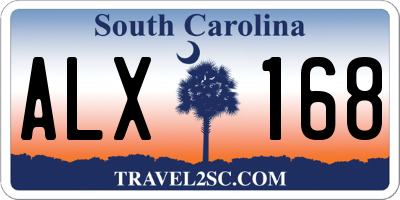 SC license plate ALX168