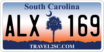 SC license plate ALX169