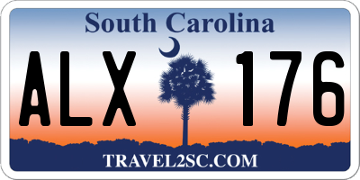 SC license plate ALX176