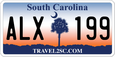 SC license plate ALX199