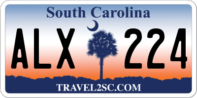SC license plate ALX224