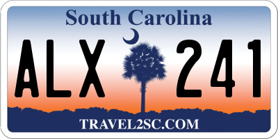 SC license plate ALX241