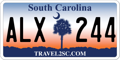 SC license plate ALX244