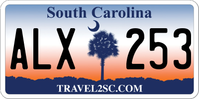 SC license plate ALX253
