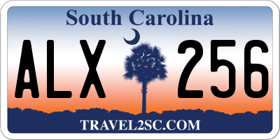 SC license plate ALX256