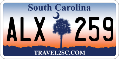 SC license plate ALX259