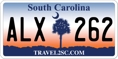 SC license plate ALX262