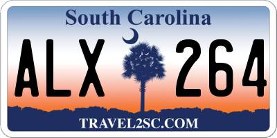 SC license plate ALX264