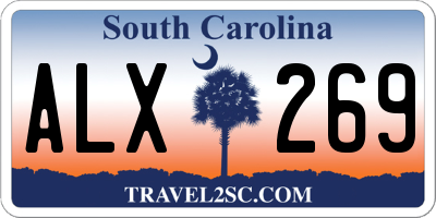 SC license plate ALX269