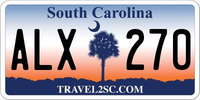SC license plate ALX270