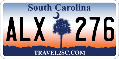 SC license plate ALX276