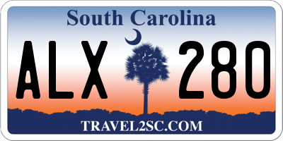 SC license plate ALX280