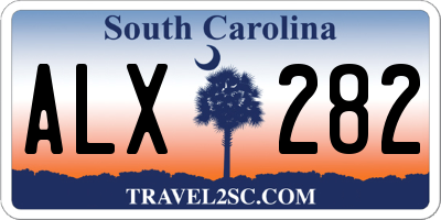 SC license plate ALX282